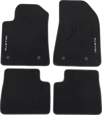 Produktbild von Original Alfa Romeo Fußmatten Automatten Velour Logo Weiß Giulietta 71807992