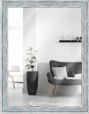 Produktbild von MendeFrames Wandspiegel H460 Vintage Optik blau 50x65 cm