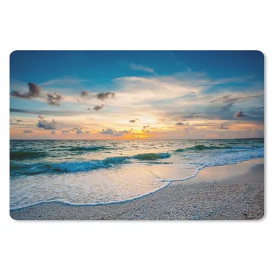 Produktbild von MuchoWow® Schreibtischunterlage Strand - Meer - Sonnenuntergang 60x40 cm - XXL Mauspad - Großes Mauspad