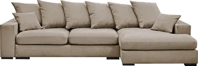 Produktbild von Kaiser Möbel Ecksofa mit schlaffunktion und bettkasten, Sofa L-form, Couch L-form Gabon Beige Ottomane Rechts