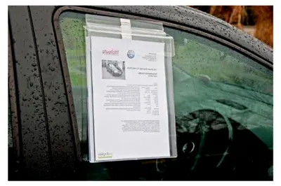 Produktbild von Halterung für Prospekthalter am Autofenster mit Deckel