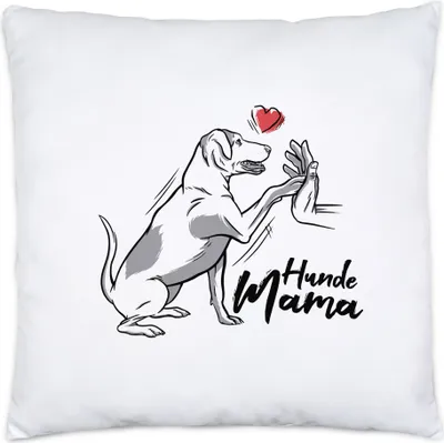 Produktbild von Hundemama Kissen Mit Hund Motiv Für Hundebesitzer Hundeliebhaber