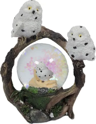 Produktbild von Glitzerkugel Schnee-Eule, Schneekugel Tier Tiere Schneekugeln  Eulen Vogel