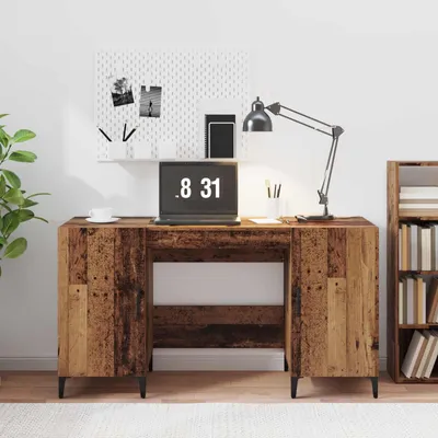 Zdjęcie produktu dla Maison Exclusive - Biurko z recyklingowanego drewna i płyty drewnopodobnej, wymiary: 140 x 50 x 75 cm