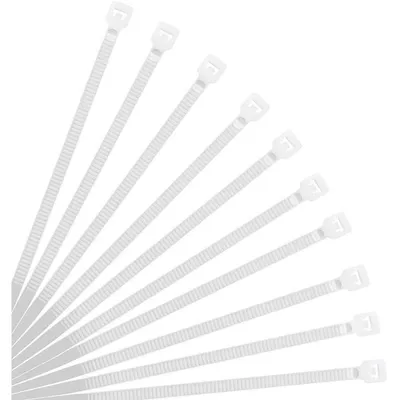 Produktbild von Kabelbinder Weiß 200mm x 3.6mm 500 Stück UV-beständig 18,2 kg Zugfestigkeit