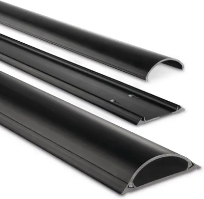Produktbild von hama Kabelbrücke halbrund selbstklebend Länge: 1,0 m schwarz