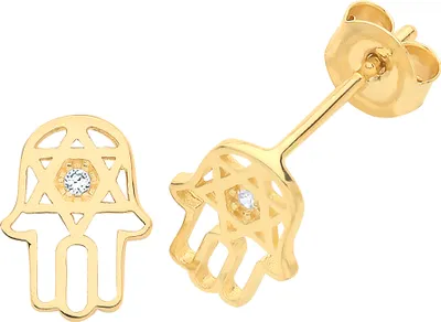 Image de Boucles d'Oreilles Femme Or 375/1000 avec Oxyde de Zirconium - 8mm*6mm; TRS26817