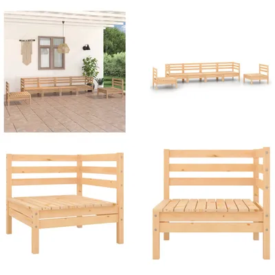Immagine prodotto di vidaXL 6 pz. Set da giardino in legno di pino massiccio - Set da giardino - Set da giardino - Set da salotto - Set da salotto