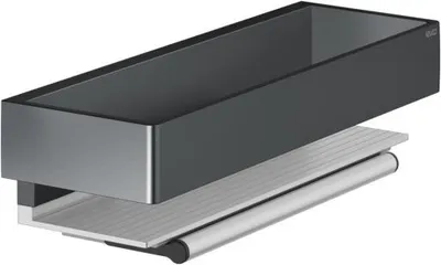 Image de KEUCO EDITION 11 Tablette de douche avec raclette en verre, amovible, 11159130000