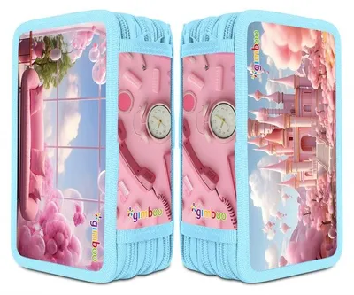 Produktbild von Piórnik Sweet Gimboo 3-komorowy z wyposażeniem