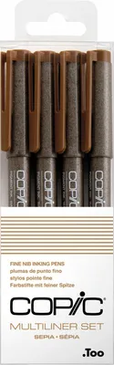 Produktbild von Copic Multiliner sepia 4St sort.