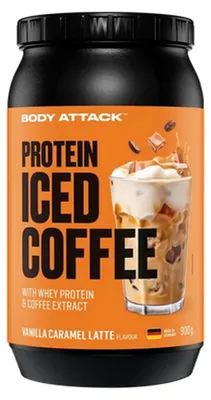 Produktbild von Body Attack Protein Iced Coffee 900 g Vanilla Caramel Latte