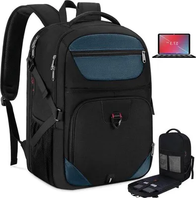 Produktbild von Laptop Rucksack 17 Zoll mit USB-Ladeanschluss und wasserdichter Funktion - für Herren und Damen