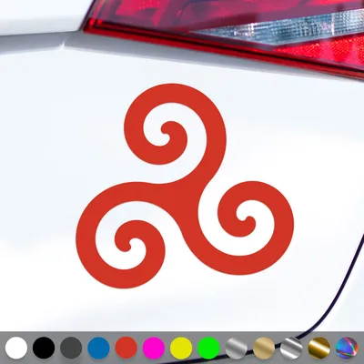 Produktbild von PantherPixel Triskele Aufkleber Keltische Kelten Wikinger Sticker Auto Geschenkidee Farbe Rot