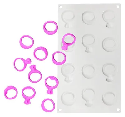 Immagine prodotto di Stampo in silicone a 12 cavità per mousse, dessert, pasticcini, gelato, cioccolato