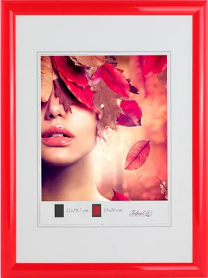 Produktbild von Art Line Kunststoff Bilderrahmen Wanddeko Collage Poster Fotorahmen Bildträger Lifestyle - Farbe: Rot | Format: 50x50