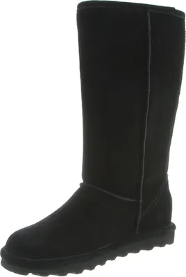 A black boot on a white background.
