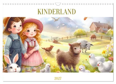 Produktbild von KINDERLAND (Wandkalender 2027 DIN A3 quer), CALVENDO Monatskalender