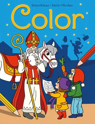 Produktbild von Sinterklaas Farbblock-Malbuch für Kinder mit heraustrennbaren Zeichnungen