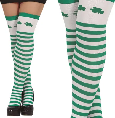 Produktbild von St Patricks Strümpfe Klee Grün Weiß Glück Festival Feier Party Mode Kleidung Accessoires Festliche Designs Kleidung Motiv Saisonal