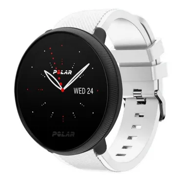 Produktbild von Strap-it Polar Ignite 2 Twill Silikonarmband (Weiß)