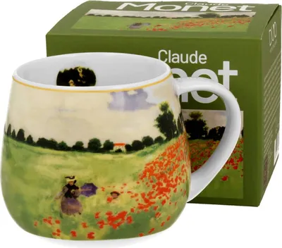 Image de DUO | Tasse - Tasse à café - 430 ml - Porcelaine - Claude Monet Champ de coquelicots - Coloré