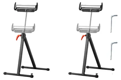 Image de Support roulettes, réglables en hauteur, grande capacité de charge, lot de 2, capacité de 250 lbs