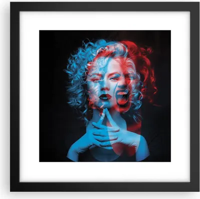Produktbild von Gerahmtes Poster - Schwarzer Rahmen - Schwarz Frau Emotionen - 30x30 cm - Wand Bild - Wanddeko - Wandbilder - Kunstposter - Wandposter - Bilderrahmen - Bilder - Kunstdruck - P2BAC30x30-4472