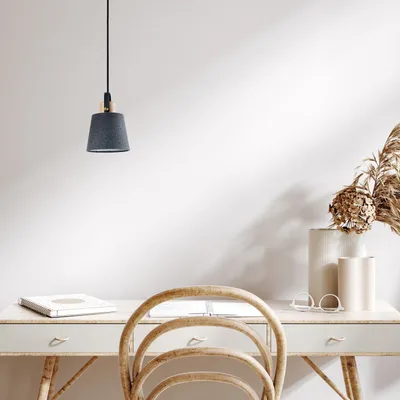Produktbild von Hängelampe Pendelleuchte Esstisch Wohnzimmerlampe Deko Lampenschirm Stoff E27