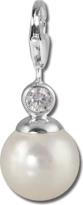 Produktbild von SilberDream Charm Anhänger Perle Zirkonia Perle 925 Echt Silber FC226W