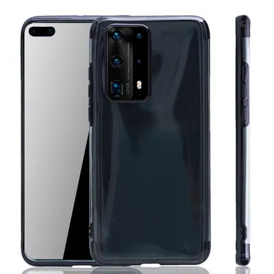 Immagine prodotto di Custodia protettiva in silicone TPU trasparente, colore nero, per Huawei P40 Pro