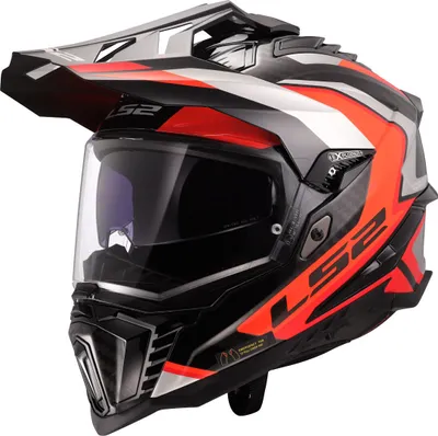 Immagine prodotto di LS2 MX701 Explorer Carbon Frontier II Casco da motocross, carbonio/arancio, S (55/56)