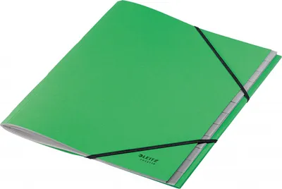 Produktbild von Leitz 39150055, Konventioneller Dateiordner, A4, Karton, Grün, 430 g/m², Gummiband