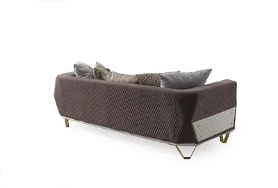 Zdjęcie produktu dla Zestaw sof 3+3+1 osobowa sofa fotel sofy nowoczesne brązowe nowe