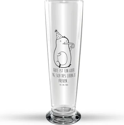 Produktbild von Mr. & Mrs. Panda Bierglas Avocado Feier - Transparent - Geschenk, Trinkglas, Gute Laune, Veggie, Glasbecher, Fete, Party, Geburtstag, Glasbierglas, Bier Glas, Bierbecher