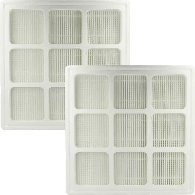 Two white air filters are shown against a white background.