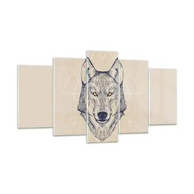 Produktbild von Bilder auf glas - Husky Hund Portrait Plakat - 160x85cm - Glasbilder - Wandbilder - Kunstdruck - Wanddekoration aus Glas - Glas Bilder - Wandbild auf Glas - GEA160x85-3109