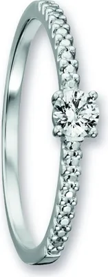 Produktbild von Ring Zirkonia 333/- Weißgold 55 Edelstein 3,5 mm