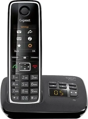 Produktbild von Gigaset C530A Trio, DECT-Telefon, Kabelloses Mobilteil, Freisprecheinrichtung, 200 Eintragungen, Anrufer-Identifikation, Schwarz