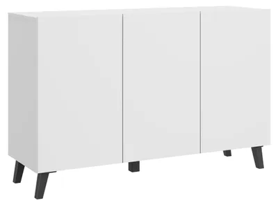 Zdjęcie produktu dla komoda 120 cm do salonu na nóżkach biały mat minimalistyczna