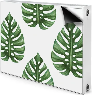 Produktbild von Magnet Radiator Magnet Mat Heizkörperverkleidung Heizkörper-Abdeckung Heizung 90x60 cm  - Blätter