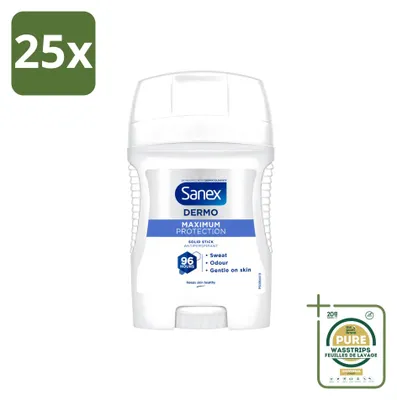 Produktbild von 25 x Sanex Maximum Protection Deodorant Stick - 50 ml - Vorratspackung - 25 Stücke