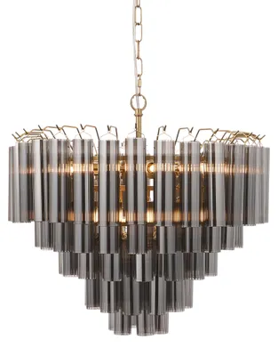 Obrázok produktu pre Luster TOULOUSE, saténová mosadz, 12xG9x15W, sklo, rozmery: 196x50x50 cm, IP20, Endon