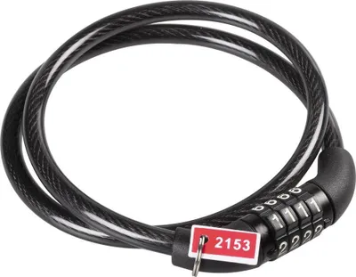 Imagen del producto de Candado para bicicleta, modelo 3209, de acero, 8 mm de grosor, 65 cm de longitud