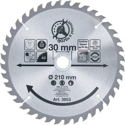 Produktbild von KRAFTMANN 3953 Hartmetall-Kreissägeblatt, Ø 210 mm