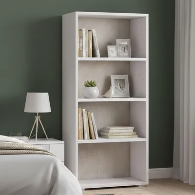 Immagine prodotto di Dmora Libreria Aky 30x60x130h cm Marrone, 3 Ripiani Ripiano Regolabile  Italy