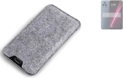 Produktbild von K-S-Trade Filz Handyhülle kompatibel mit T-Mobile REVVL 6 Pro Schutzhülle Filztasche Filz Tasche Case Sleeve Handy Hülle Filzhülle grau