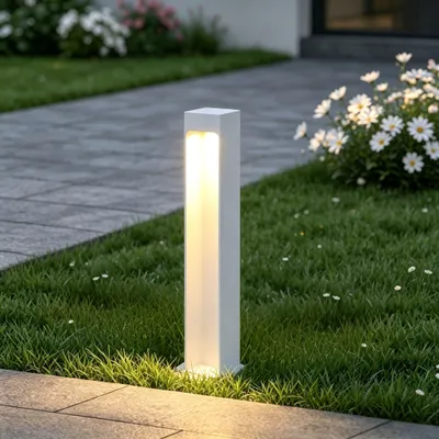 Produktbild von Mai & Mai LED Wegeleuchten Außenlampe Pollerleuchte, BTH:6x6x40cm, 3000K Aussenleuchte, Standleuchte für Garten Sandweiß 5W IP65 BaldersLights