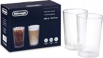 Produktbild von DELONGHI - Thermisches doppelwandiges Glas-Set 2 x 490ML - AS00001404