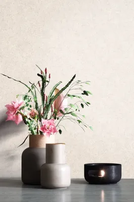 Produktbild von NEWROOM Tapete Creme Vliestapete Beton - Betonoptik Uni Grau Putz Zement Putzoptik Modern Einfarbig
